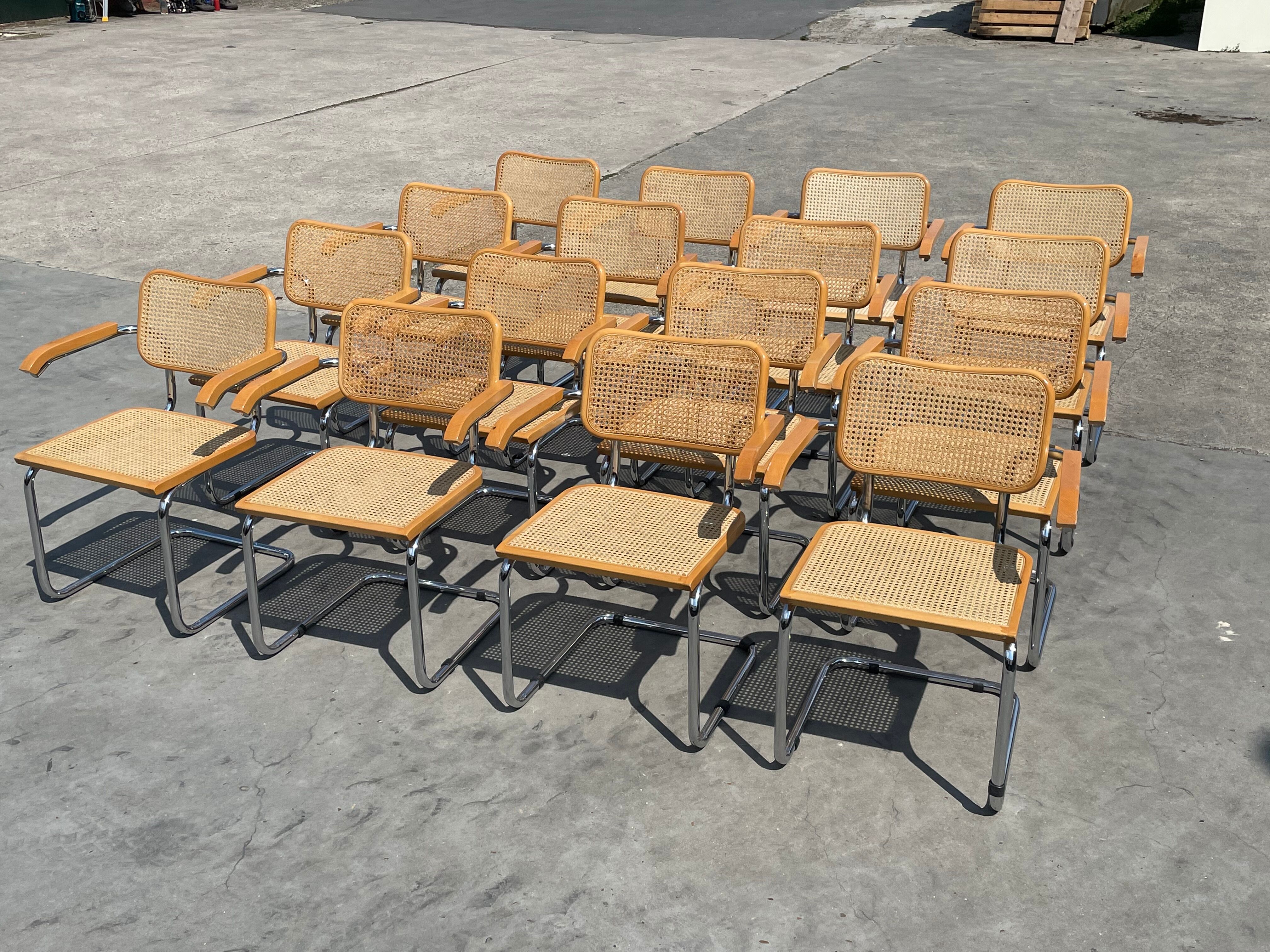 Chair model Cesca by Marcel Breuer with armrests B64