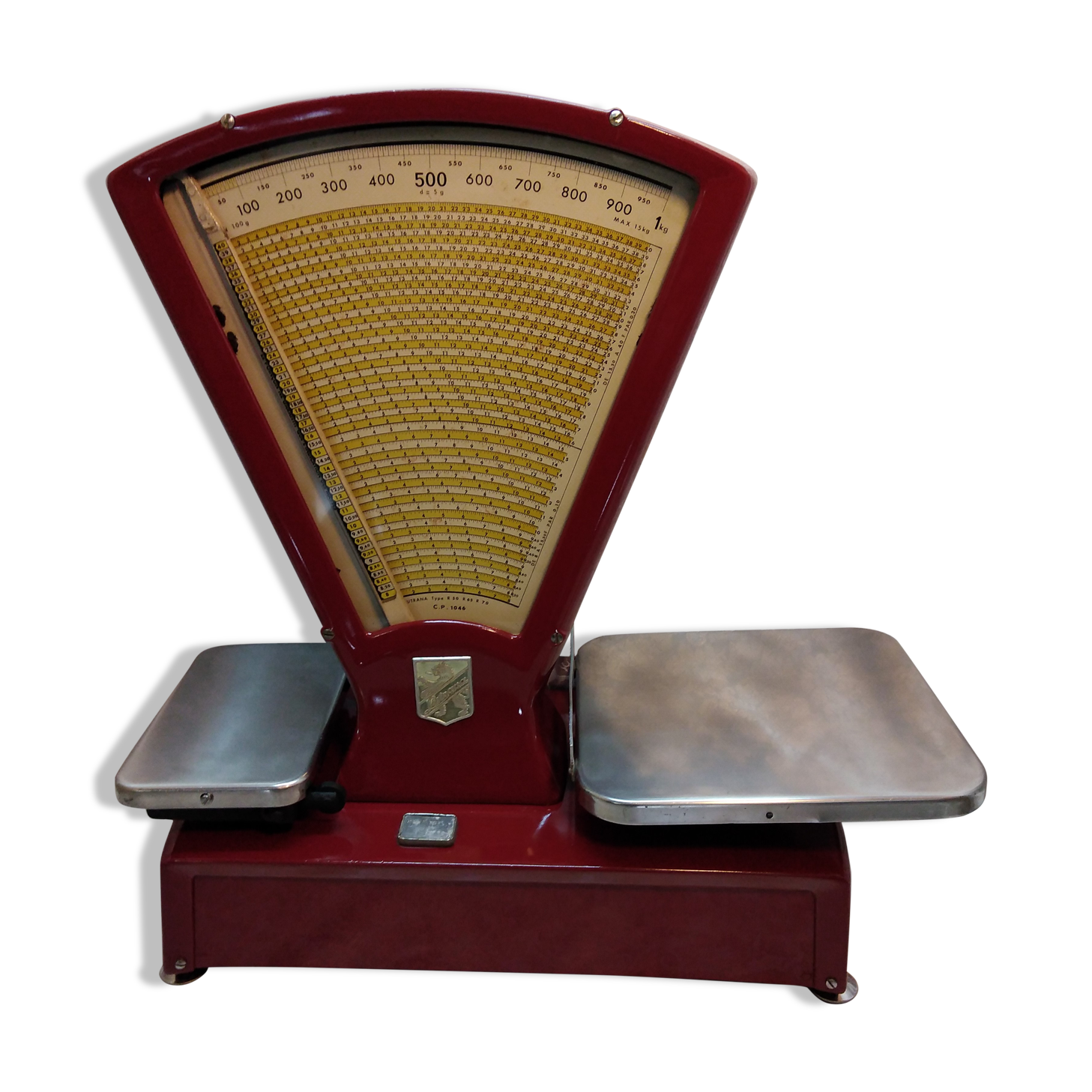 Old Lutrana purple red laqué trade scale