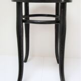 Black skated Thonet stool stamped