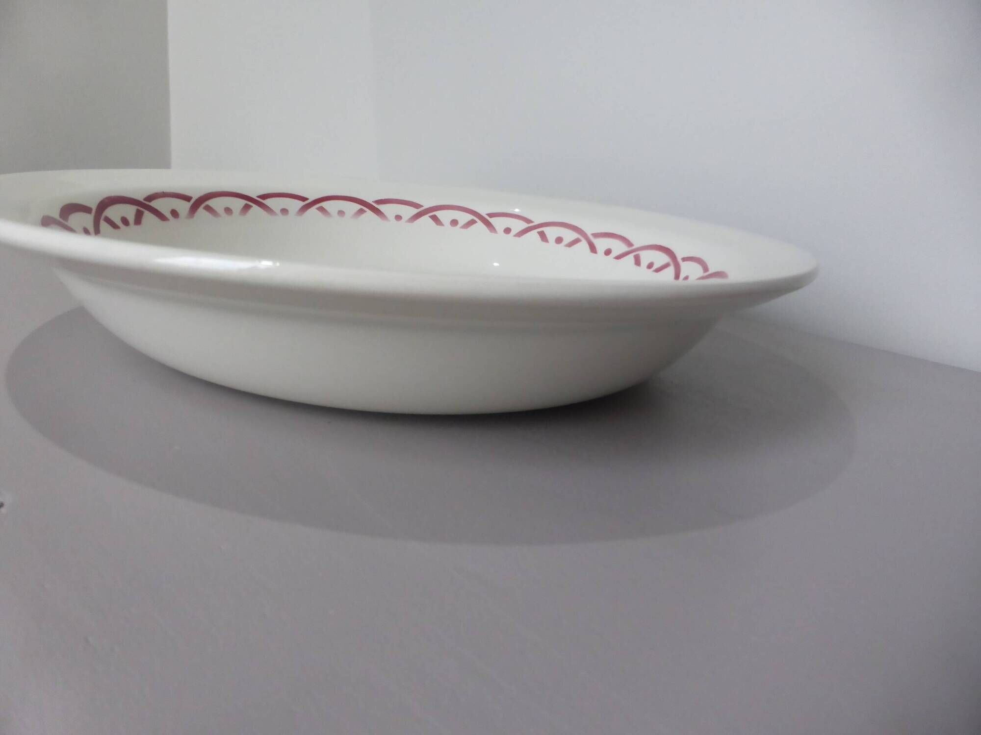 Vintage hollow round plate from Digoin Sarreguemines model Michel 231109.