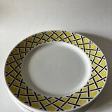 6 flat plates - Faience Badonviller