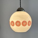 Ancienne suspensions en opaline vintage 1970