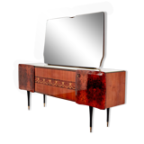 Italian walnut sideboard with mirror