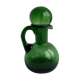 Pichet fiole de chimie en verre vert