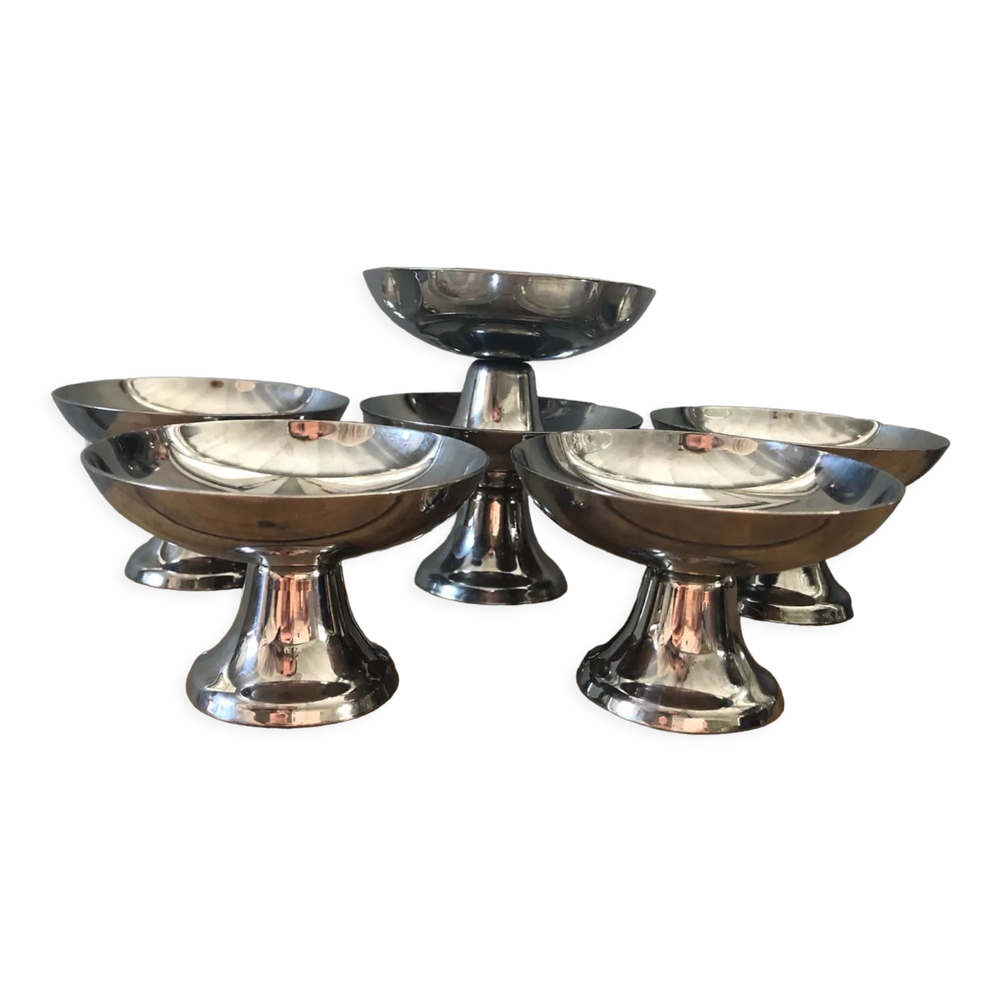 Vintage stainless steel ice cups