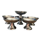Coupelles  à glace en inox vintage