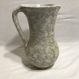 Lot 2 old ceramic jugs enamelled identical pattern