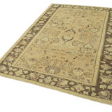 Tapis beige anatolien tissé à la main 150 cm x 223 cm