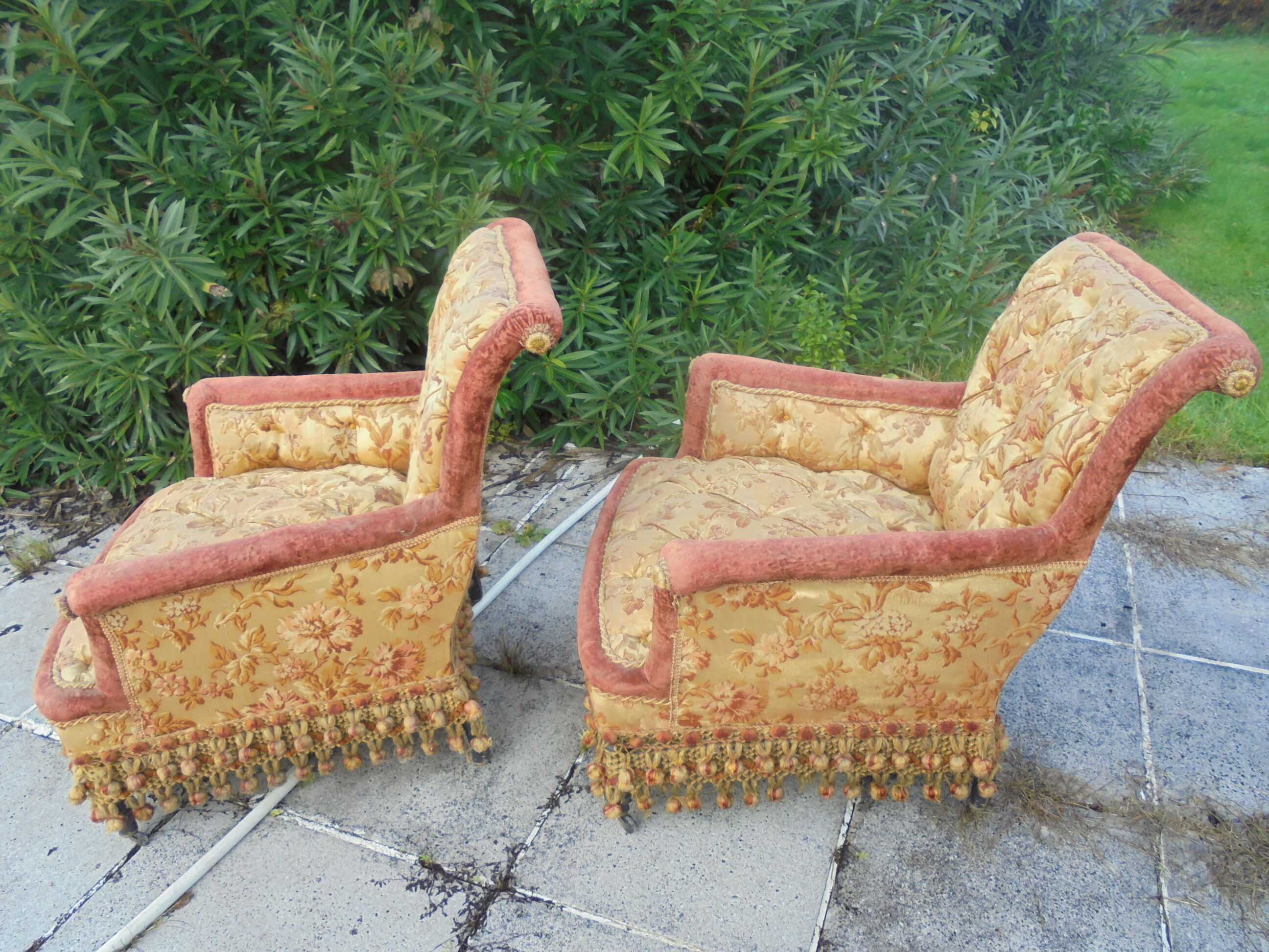 Pair of napoleon III armchairs
