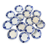 Lunéville blue flower dinner plates