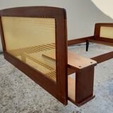 Roger Landault mahogany bed 1950