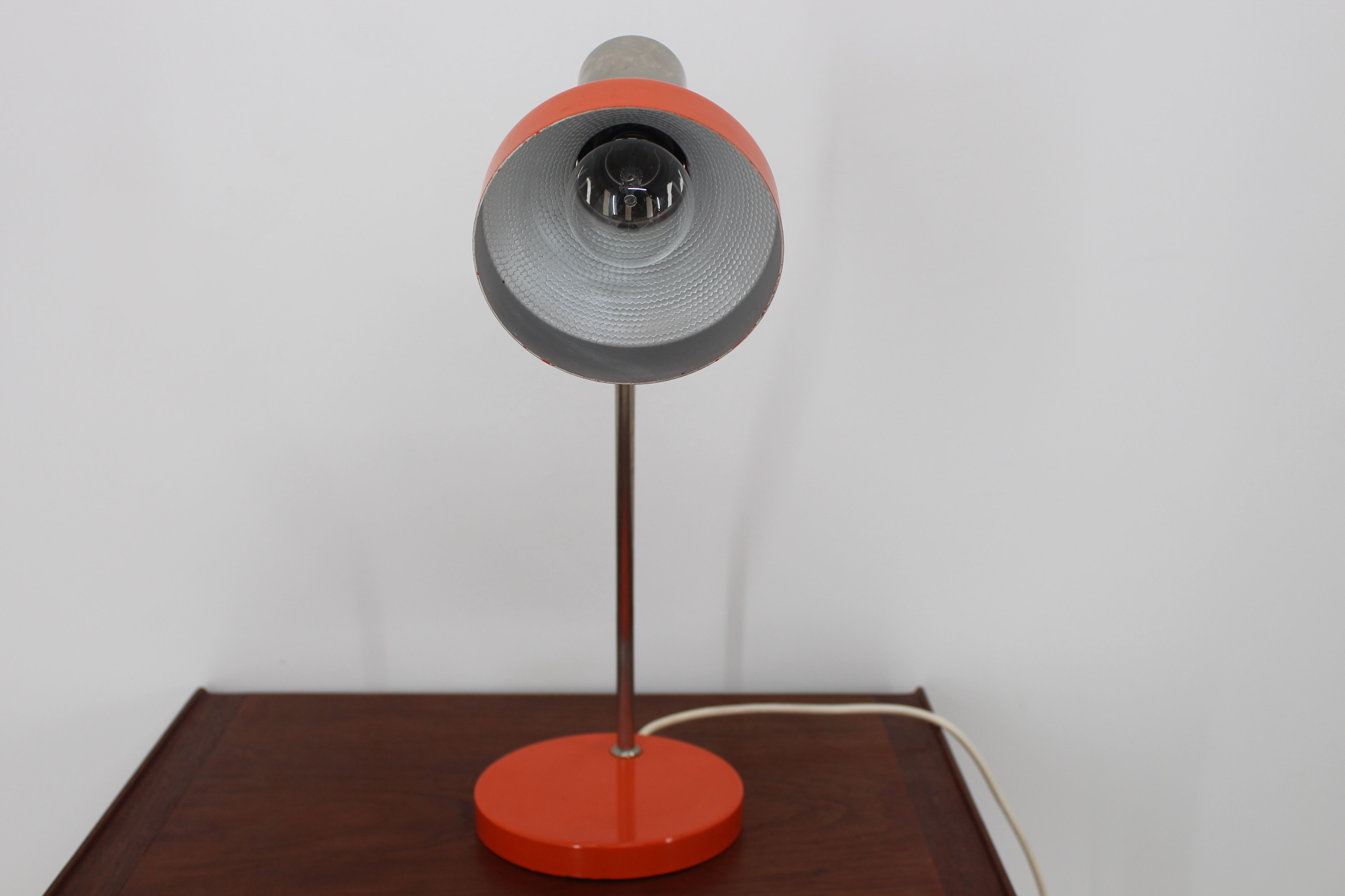 Mid-century orange table lamp, Gemany, 1970´s.