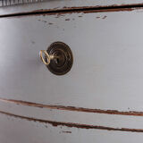 Commode gustavienne avec deux tiroirs en gris peints à partir de l’année 1890