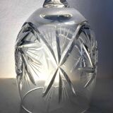 Set of 12 carved crystal wine glasses