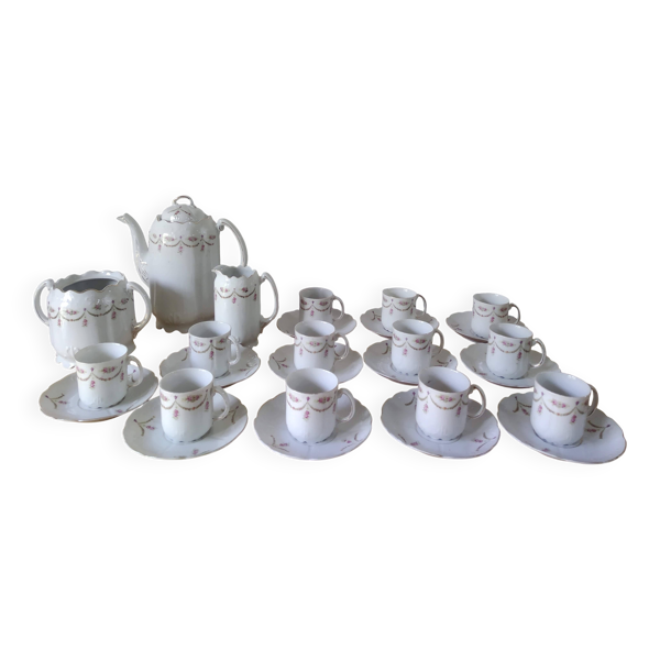 Service à café en Porcelaine de Limoges vers 1900