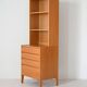 Scandinavian oak bookcase cabinet