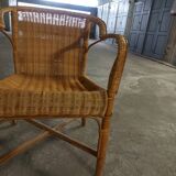 Vintage rattan armchair