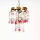 Muranoglass and brass chandelier attributed to Poliarte