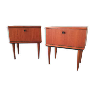 Pair of vintage bedsides