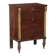 Empire bedside table in walnut with drawer, Italy, 19th century.