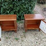 Paire de tables de chevet en chêne