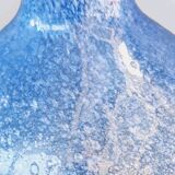 Small blue bubble glass vase