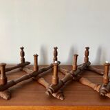 Folding wall coat rack XIXth