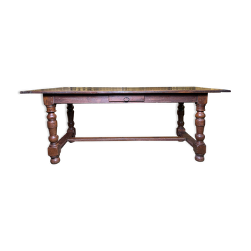 Farmhouse table in oak Louis XIII 19th