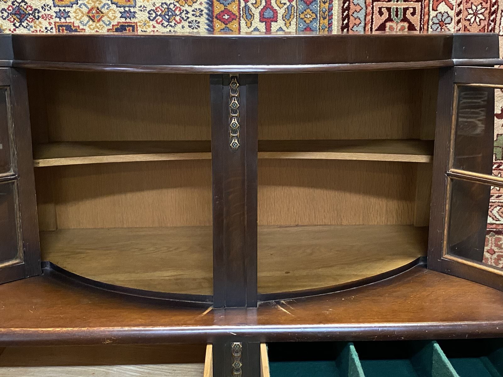 1930s English Art Deco oak buffet