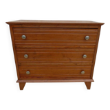 Commode ancienne post art déco  vers 1940 en bois massif pin dans sa patine