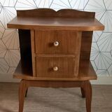 Art deco bedside table 1930 in walnut.