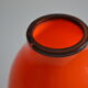 Vase vintage glass orange mouth blow murano italy