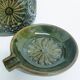 1970's pottery ashtray set