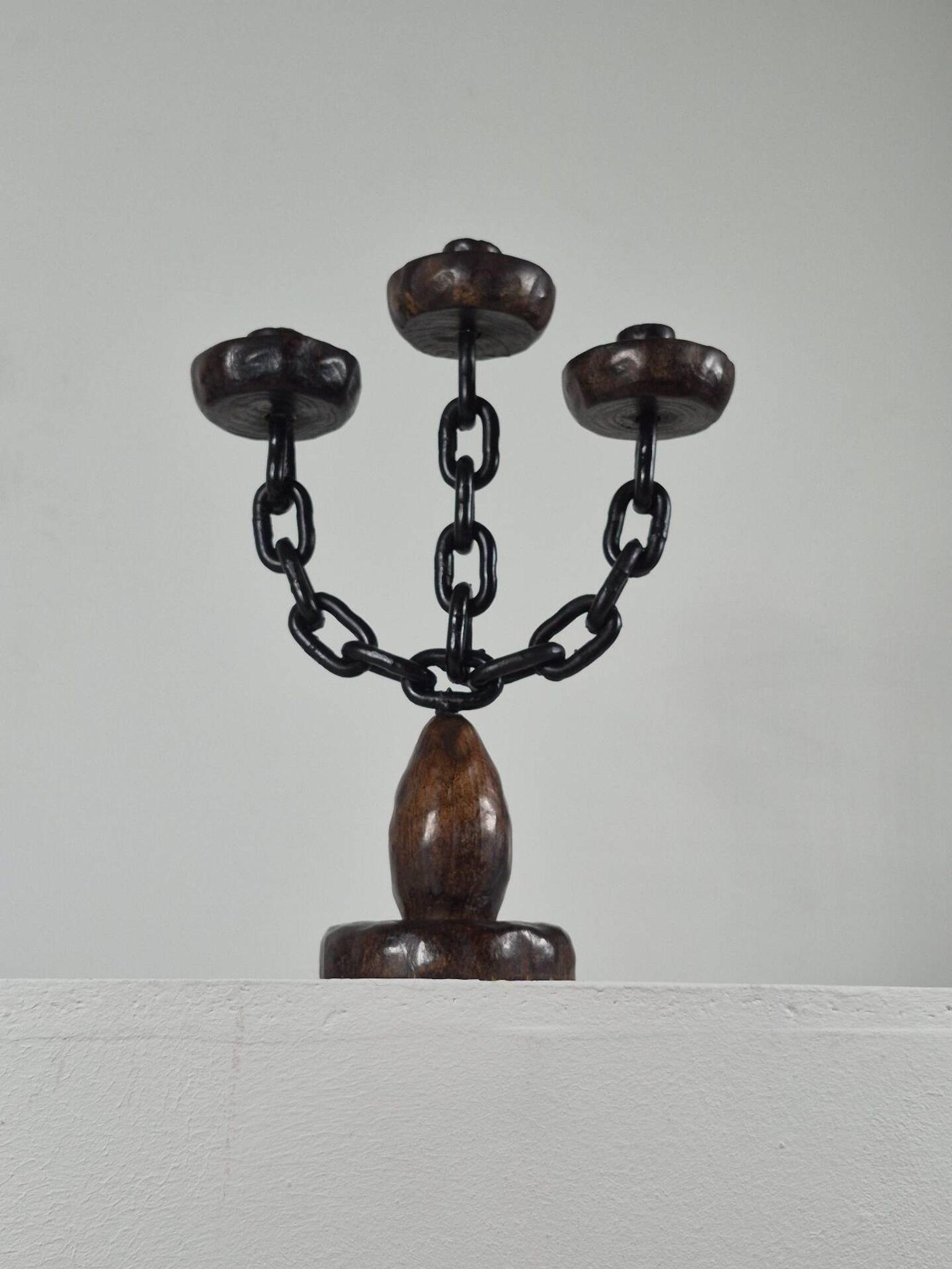 Vintage brutalist chain candlestick Spain