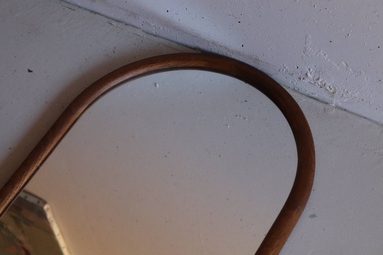 Large vintage wooden wall mirror