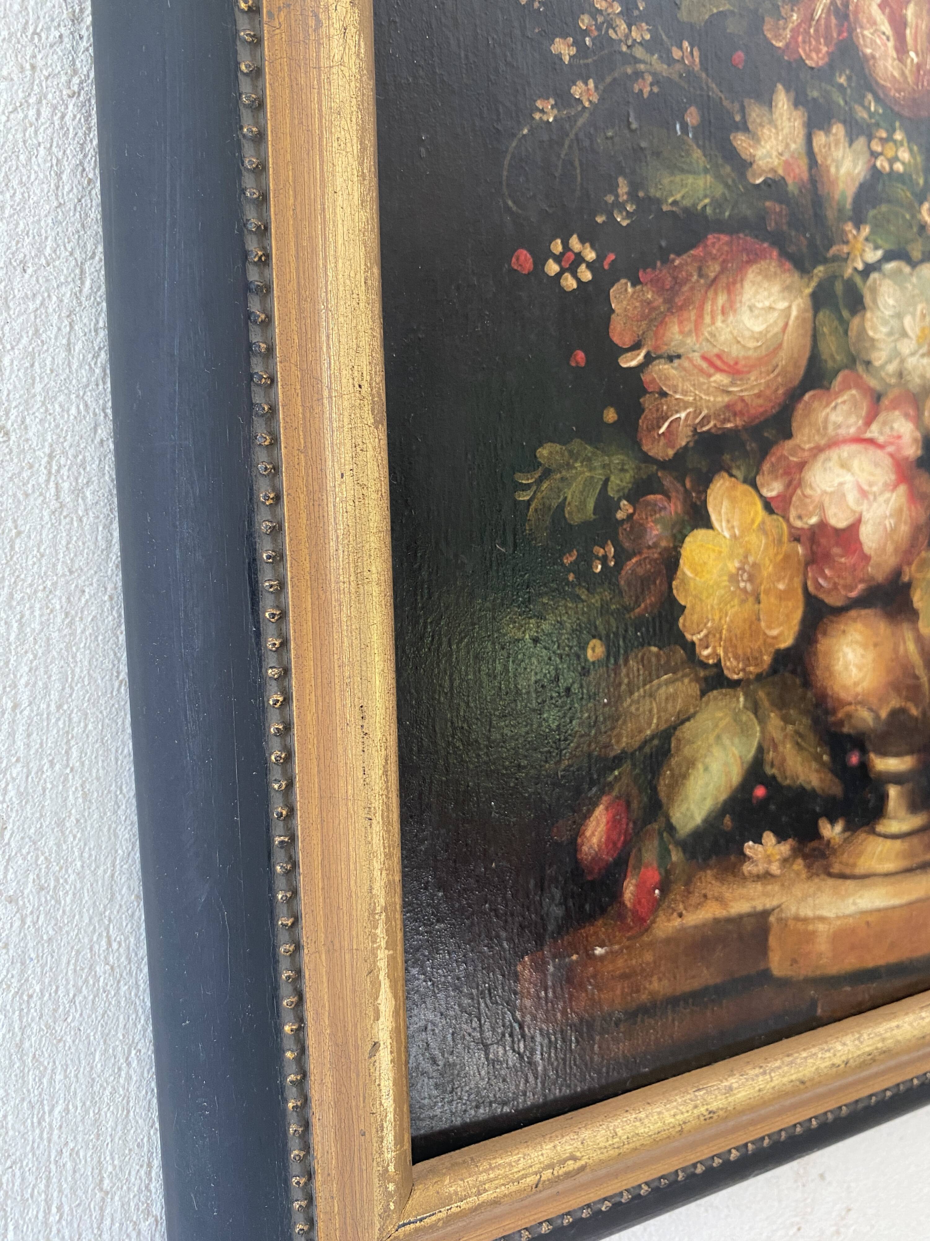 Still life oil on wood panel