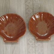 Set of 2 serving dishes Emile Henry Brown Coquille St Jacques 4642