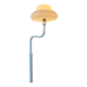 Mid-century mushroom floor lamp with a white plexiglass shade.