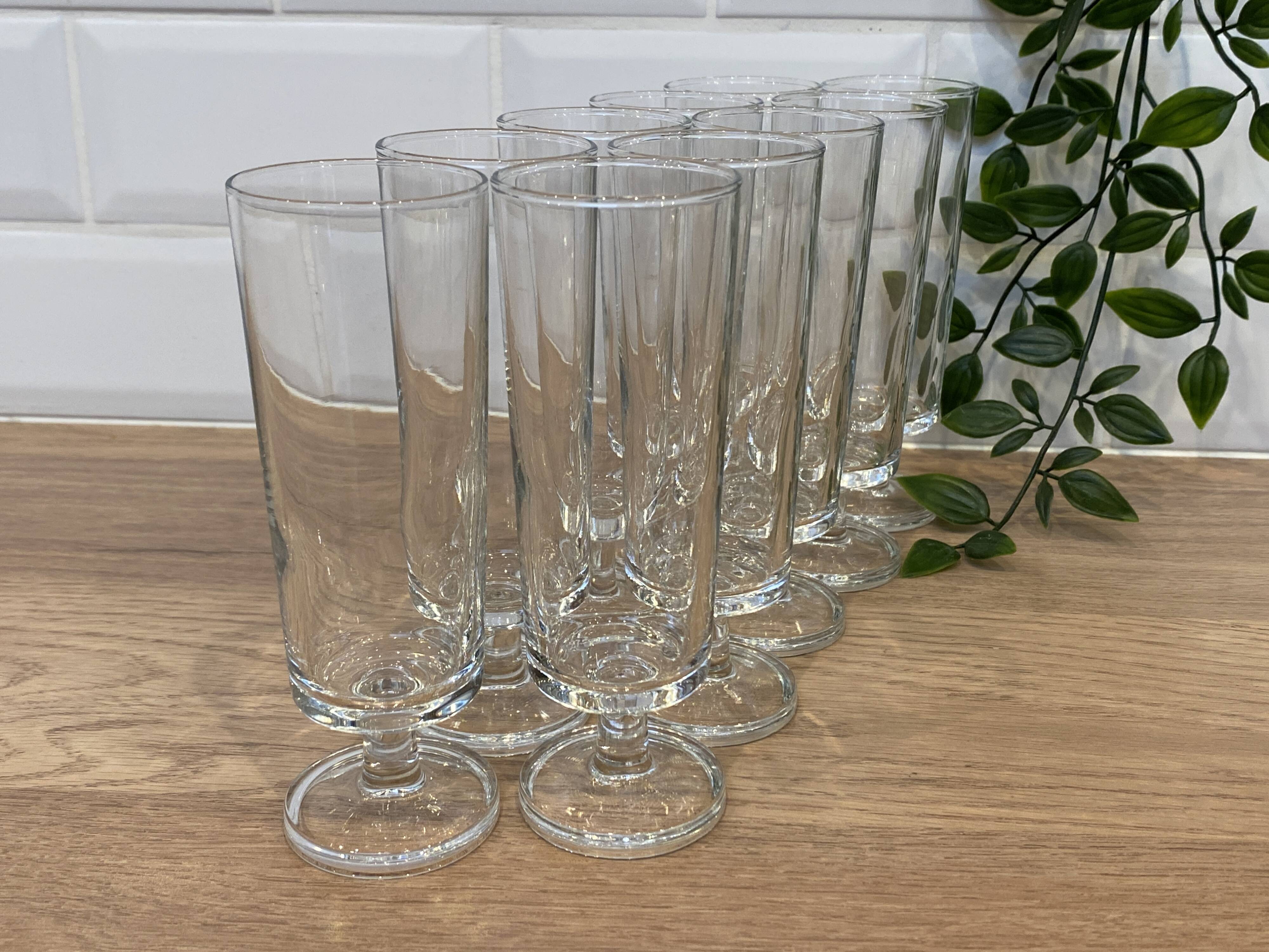 Set of 10 Luminarc champagne flutes