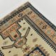 2x11 shades of cream blue oushak runner rug