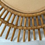 Vintage rattan sun mirror 48cm