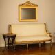 Antique neoclassical canapé in carved wood, Italy, 19th century.