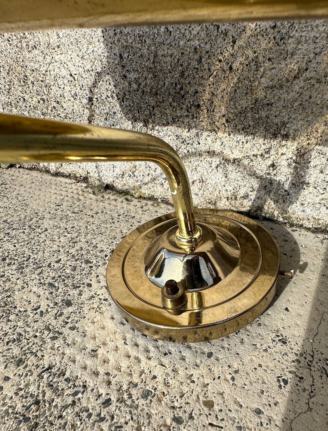 Pair of antique brass desk lamps, desk sconces.