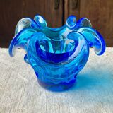 Vintage blue Murano glass catchall
