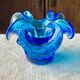 Vintage blue Murano glass catchall