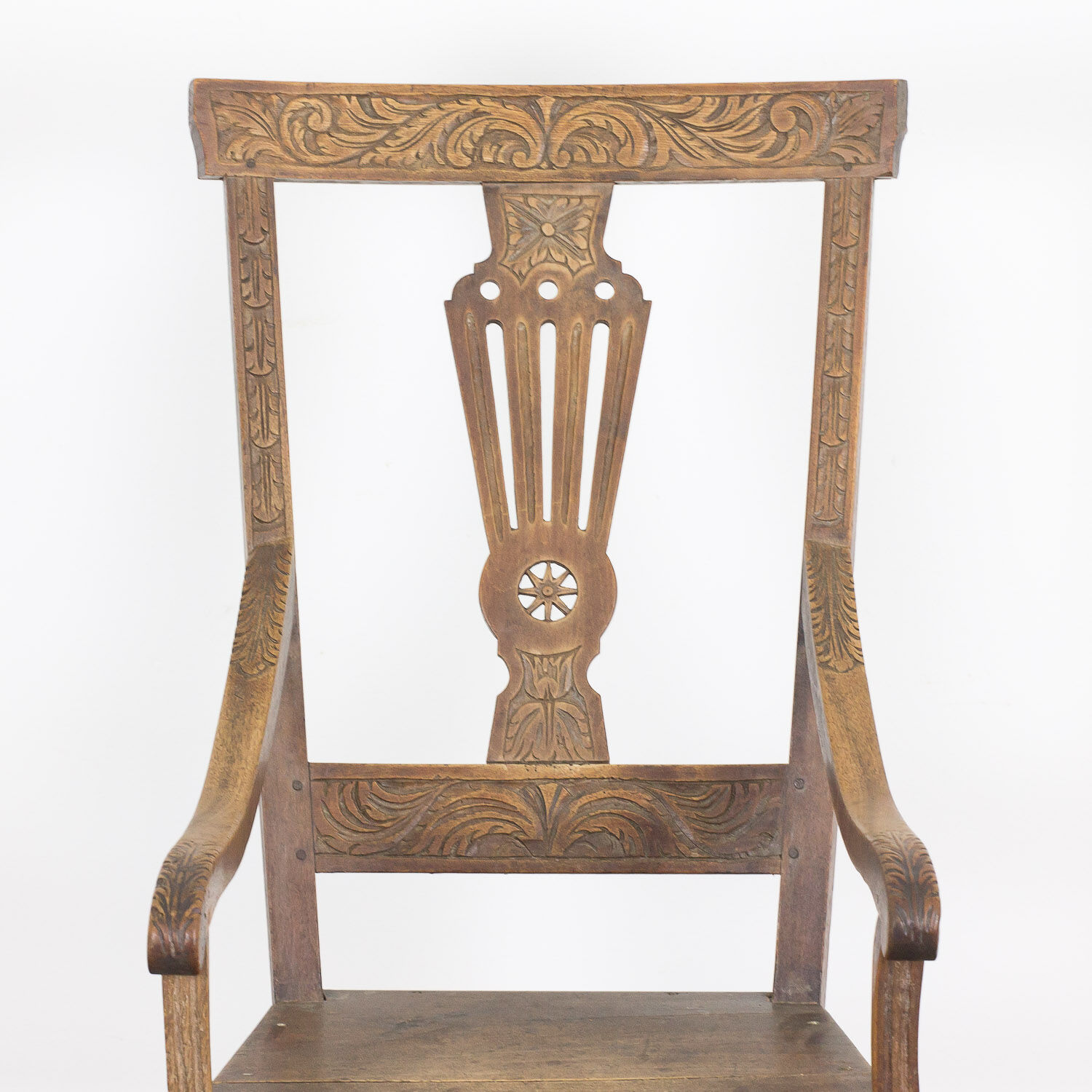 Antique oak armchair