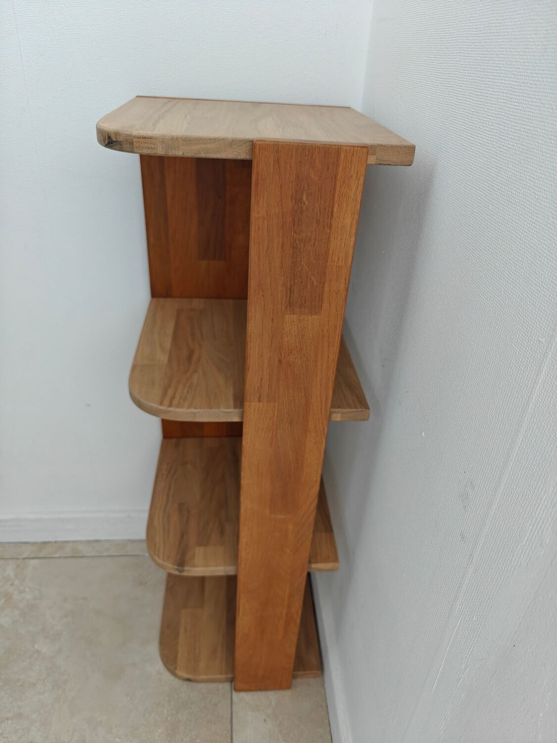 Designer oak shelf – Oak Duo Column