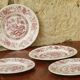 Set of 4 royal art pottery onion blue plates