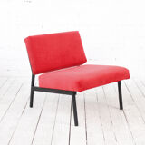 Chaise longue avec rembourrage rouge