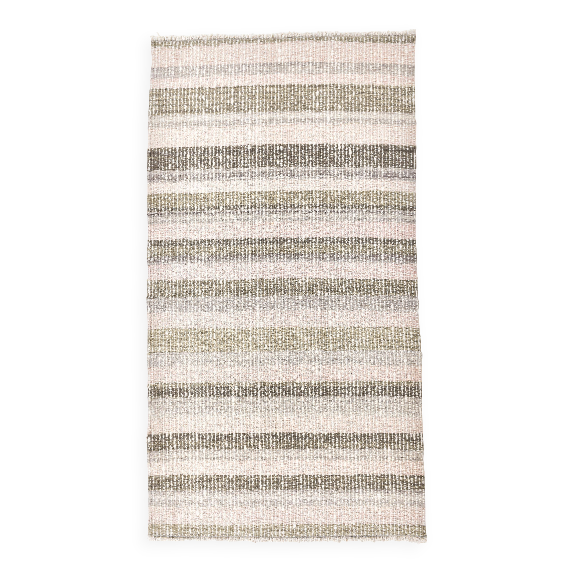 Tapis rose pastel, petit tapis en laine beige, tapis kilim pour l'entrée.